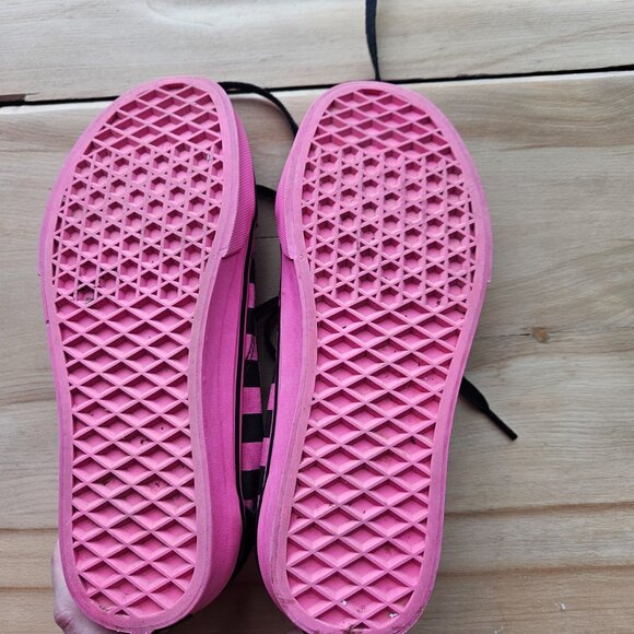 Hot Pink & Black Checkered Vans - Picture 8 of 8